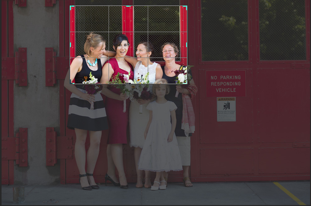 Before: Bride with bridesmaids