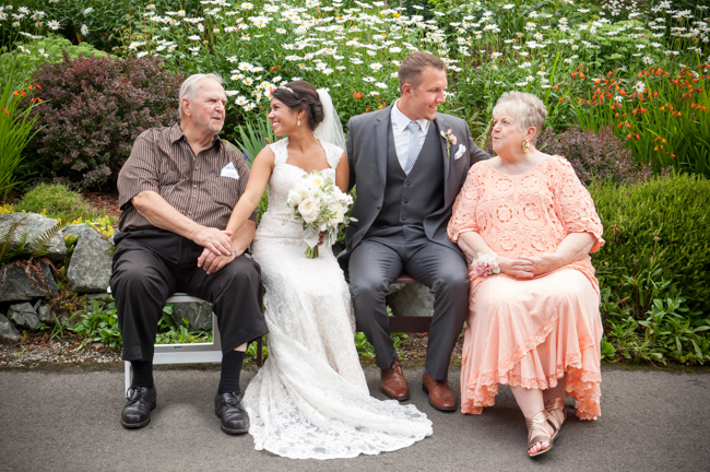 family shot at wedding