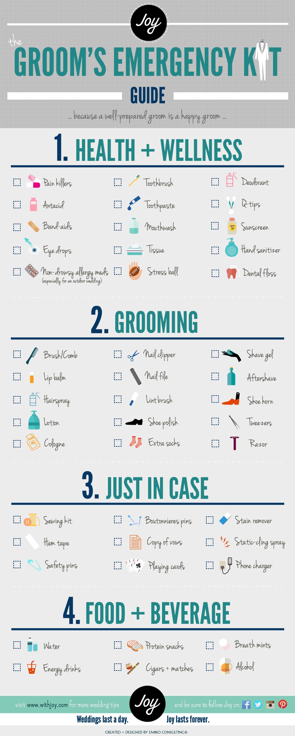 groom's emergency kit