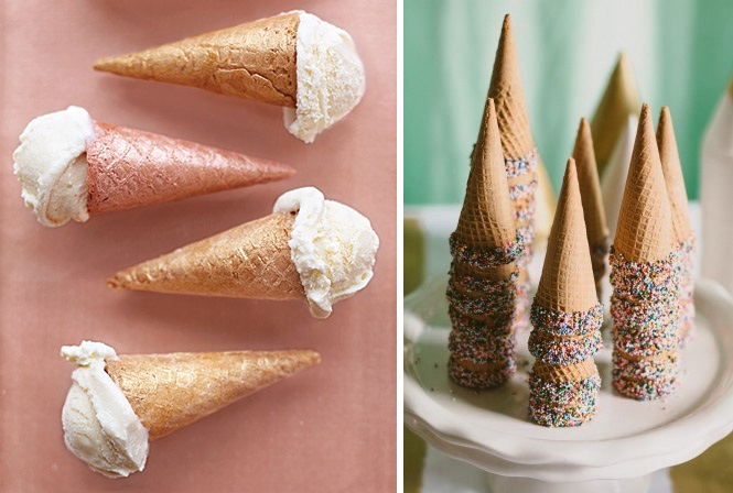 wedding ice cream cones