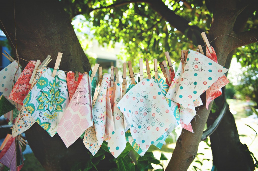 wedding decor with fabric