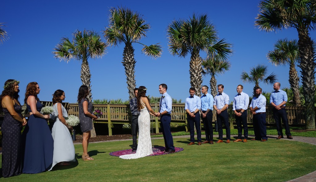 Florida boho wedding party