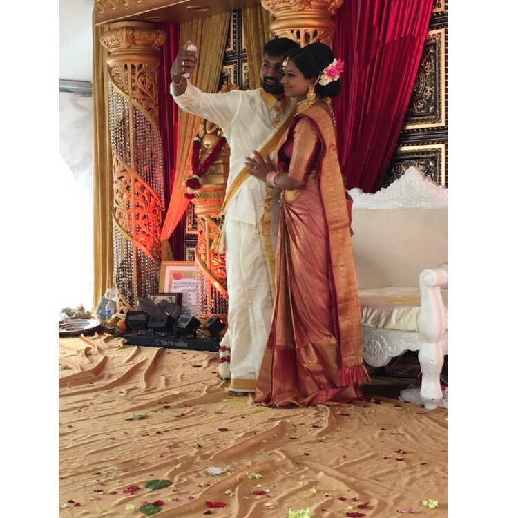 indian couple taking a selfie