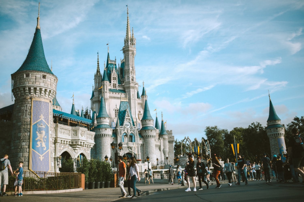 cinderella castle at disneyland in anaheim, california