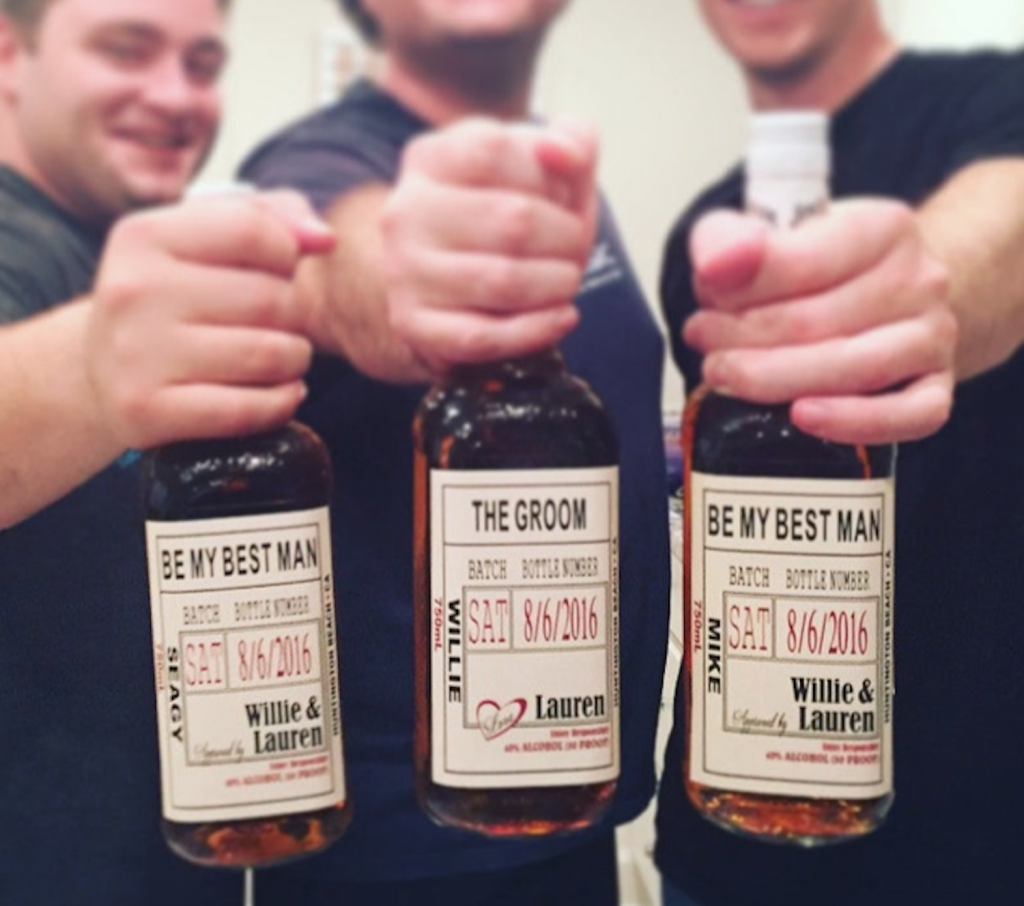 personalized booze groomsmen proposal idea