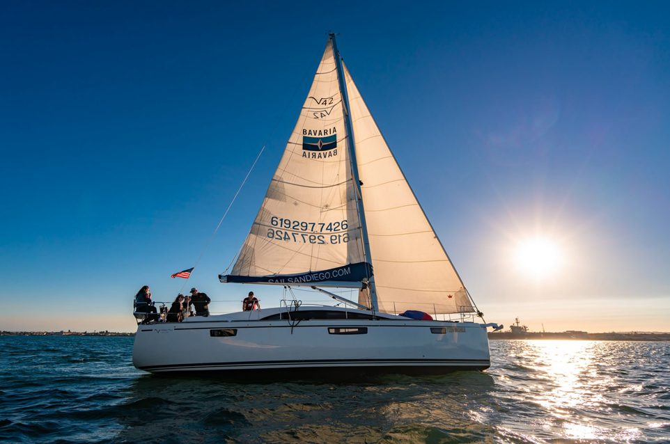 san diego proposal sunset sailboat cruise