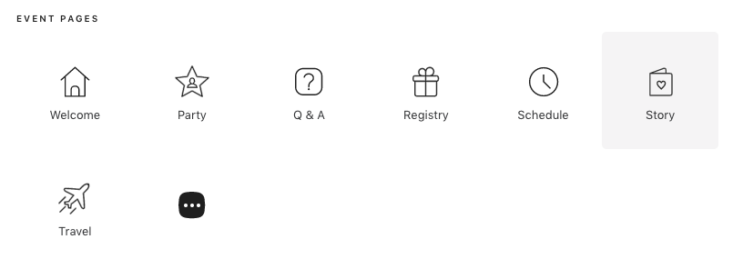wedding story dashboard
