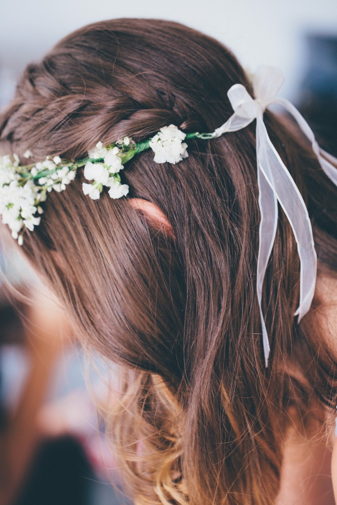 Half-Up Braid With Flower Crown