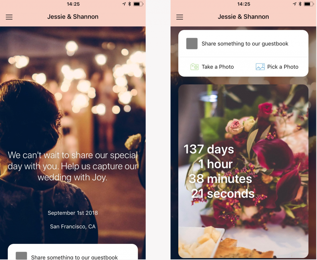 wedding app welcome