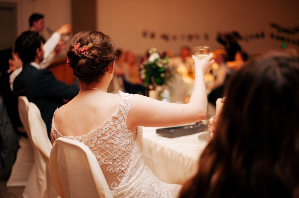 people at wedding reception venue