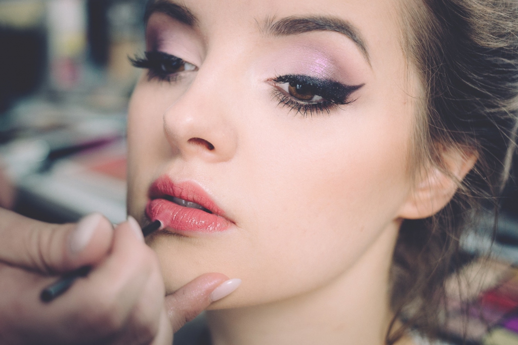 applying makeup