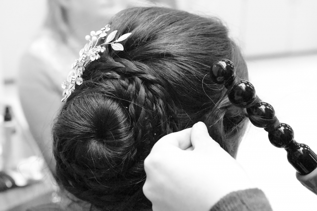 Bridesmaid hairstyles: Pulled-Back Bun With Braid