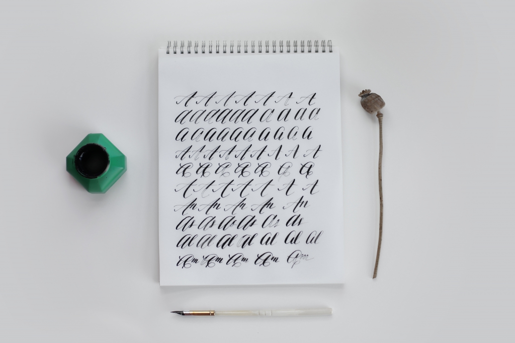 calligraphy save the dates