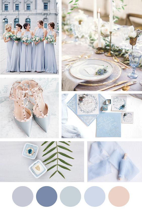 Spring wedding colors: Periwinkle and dusty blues