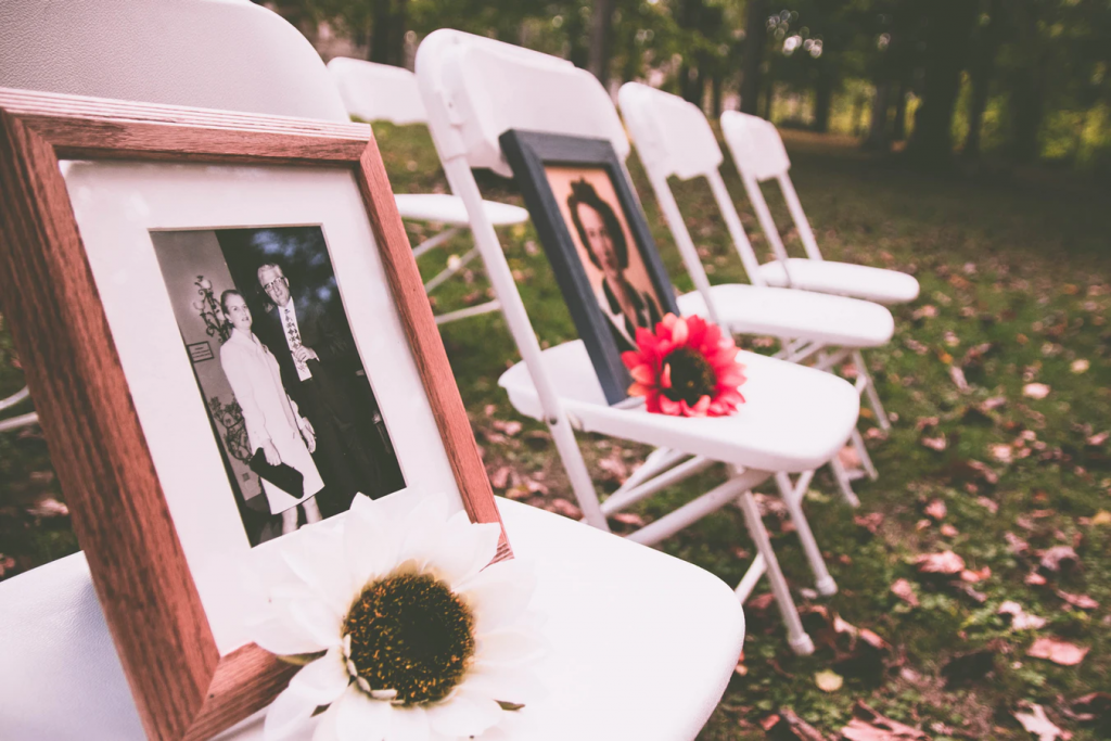 Wedding ceremony ideas: Photos of loved ones who have passed