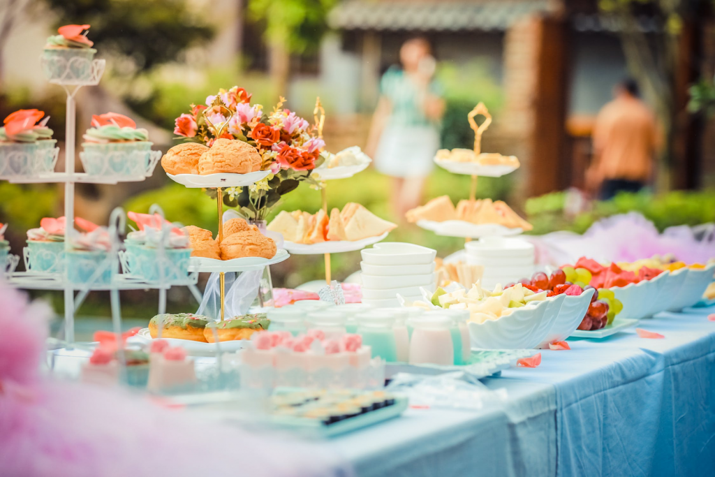 Cake and finger food display