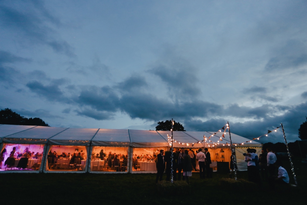 wedding venue at night