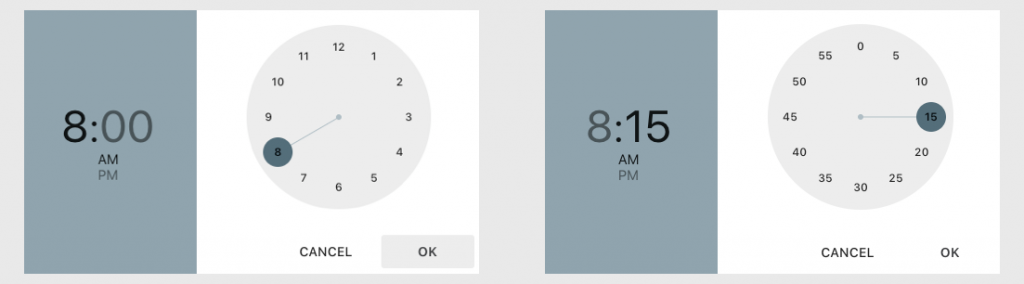 event set time
