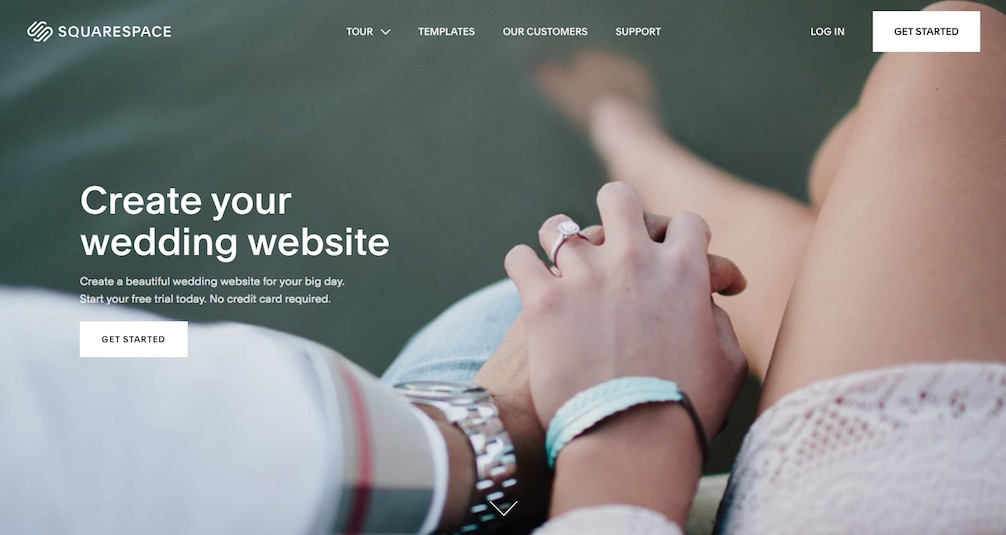 squarespace wedding website