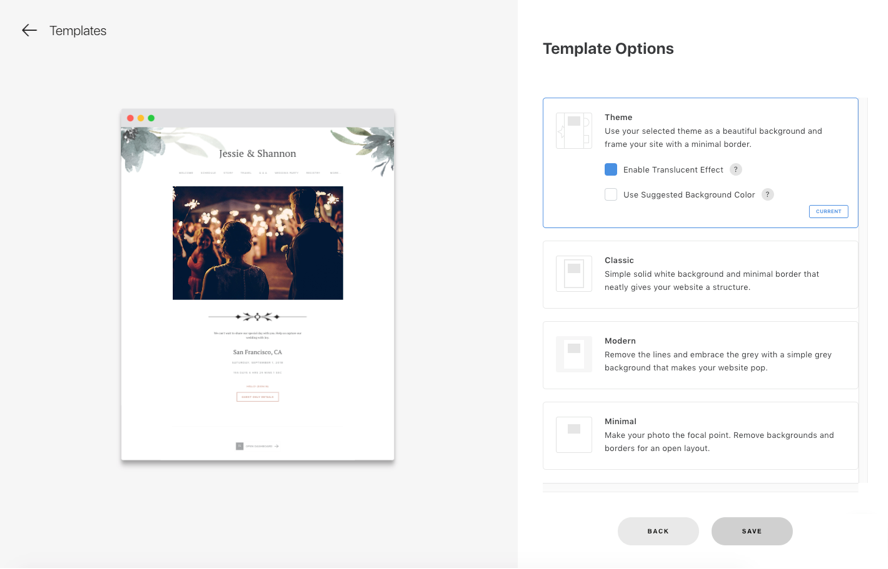 background options